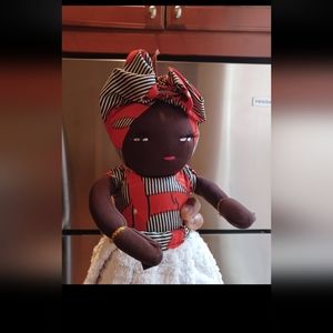 Handmade Kitchen/bathroom hand towels (pack of 2) made with African Fabric